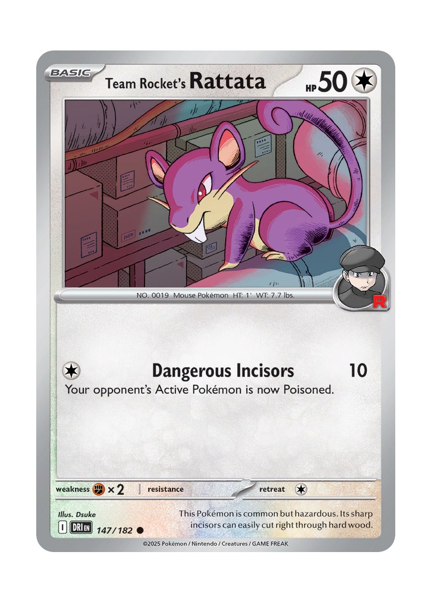 Team Rocket's Rattata (147/182) - Destined Rivals