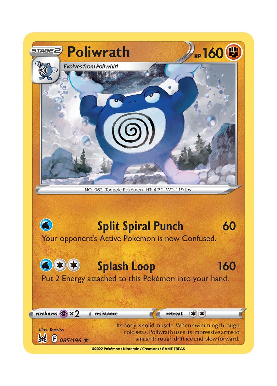 Poliwrath - Reverse Holo (085/196) - Lost Origin