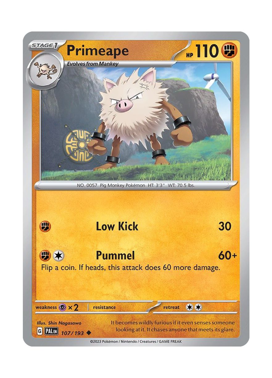 Primeape - Reverse Holo (107/193) - Paldea Evolved