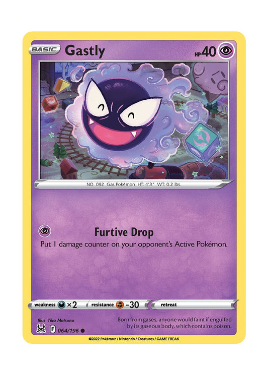 Gastly - Reverse Holo (064/196) - Lost Origin