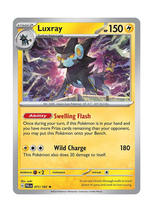 Luxray - Reverse Holo (071/193) - Paldea Evolved