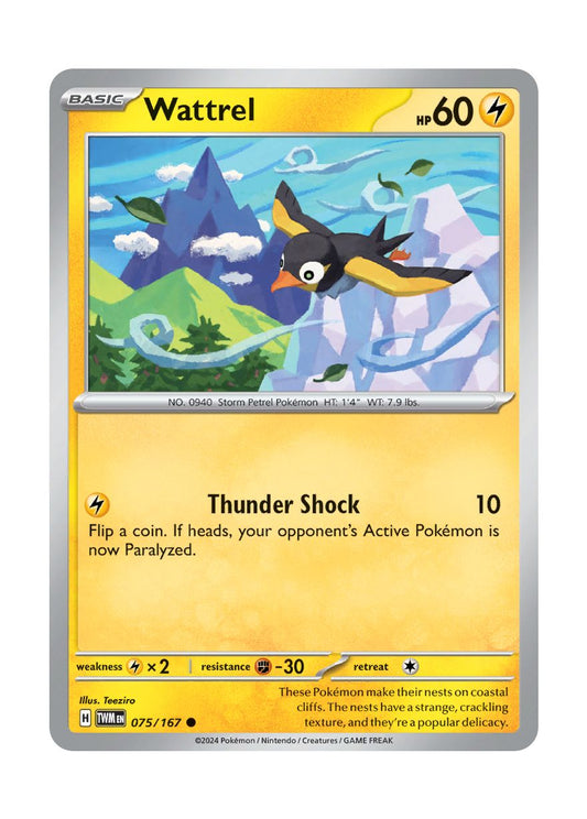 Wattrel - Reverse Holo (075/167) - Twilight Masquerade