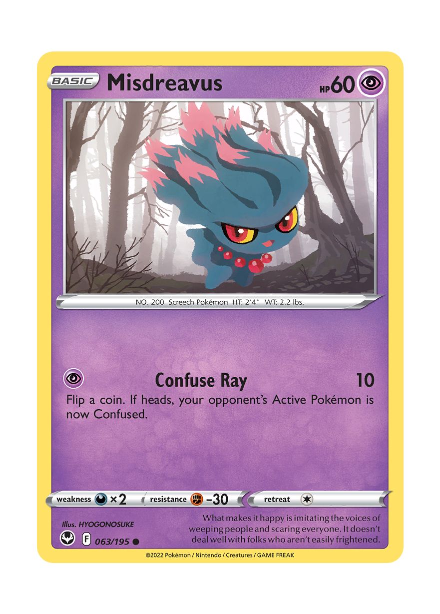 Misdreavus - Reverse Holo (063/195) - Silver Tempest