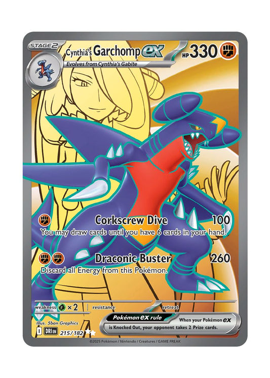 Cynthia's Garchomp ex (215/182) - Destined Rivals