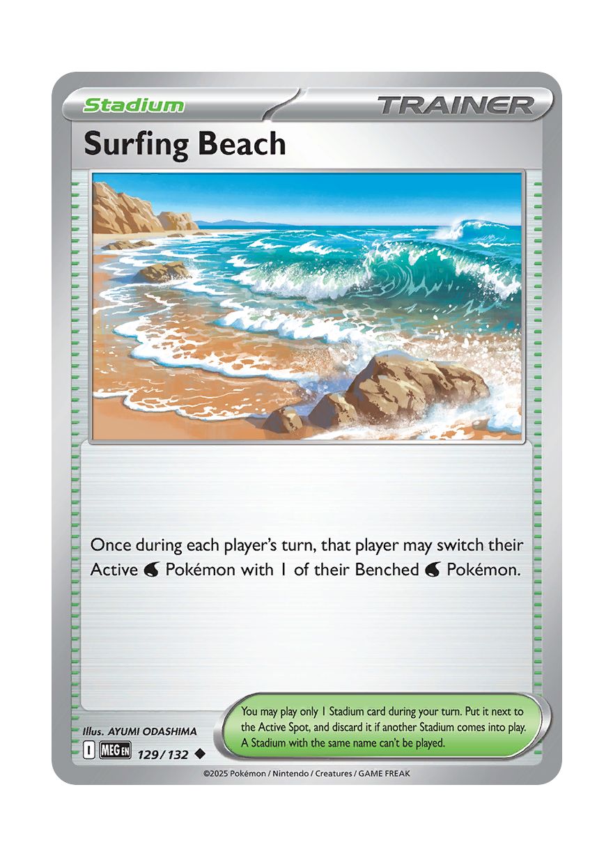 Surfing Beach (129/132) - Mega Evolution