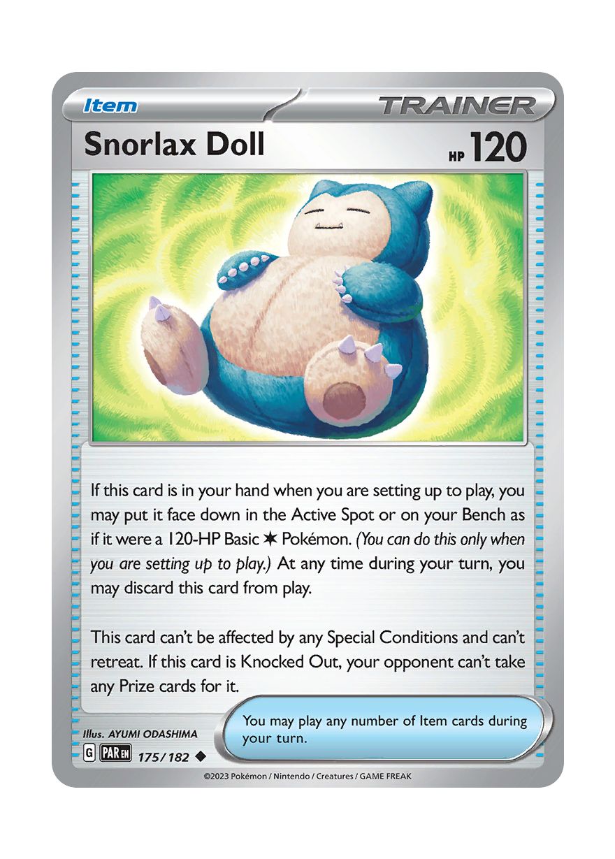 Snorlax Doll - Reverse Holo (175/182) - Paradox Rift