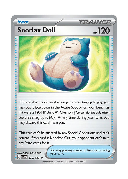 Snorlax Doll - Reverse Holo (175/182) - Paradox Rift