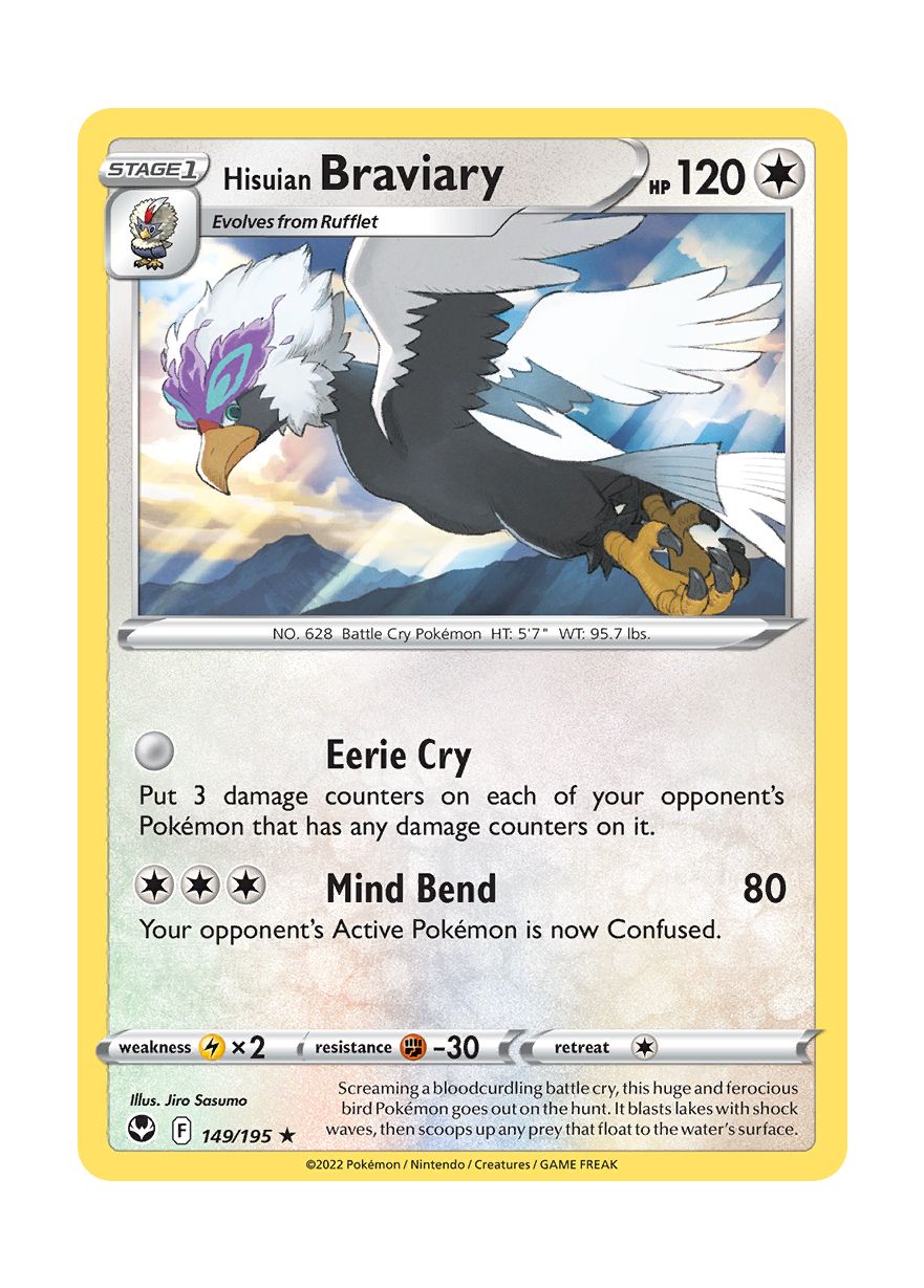 Hisuian Braviary - Reverse Holo (149/195) - Silver Tempest