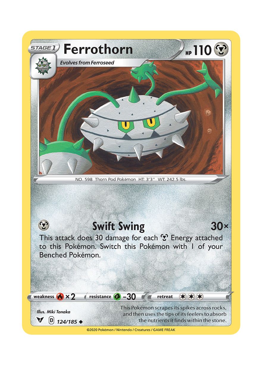 Ferrothorn - Reverse Holo (124/185) - Vivid Voltage