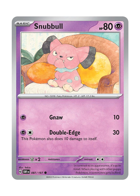 Snubbull - Reverse Holo (087/197) - Obsidian Flames