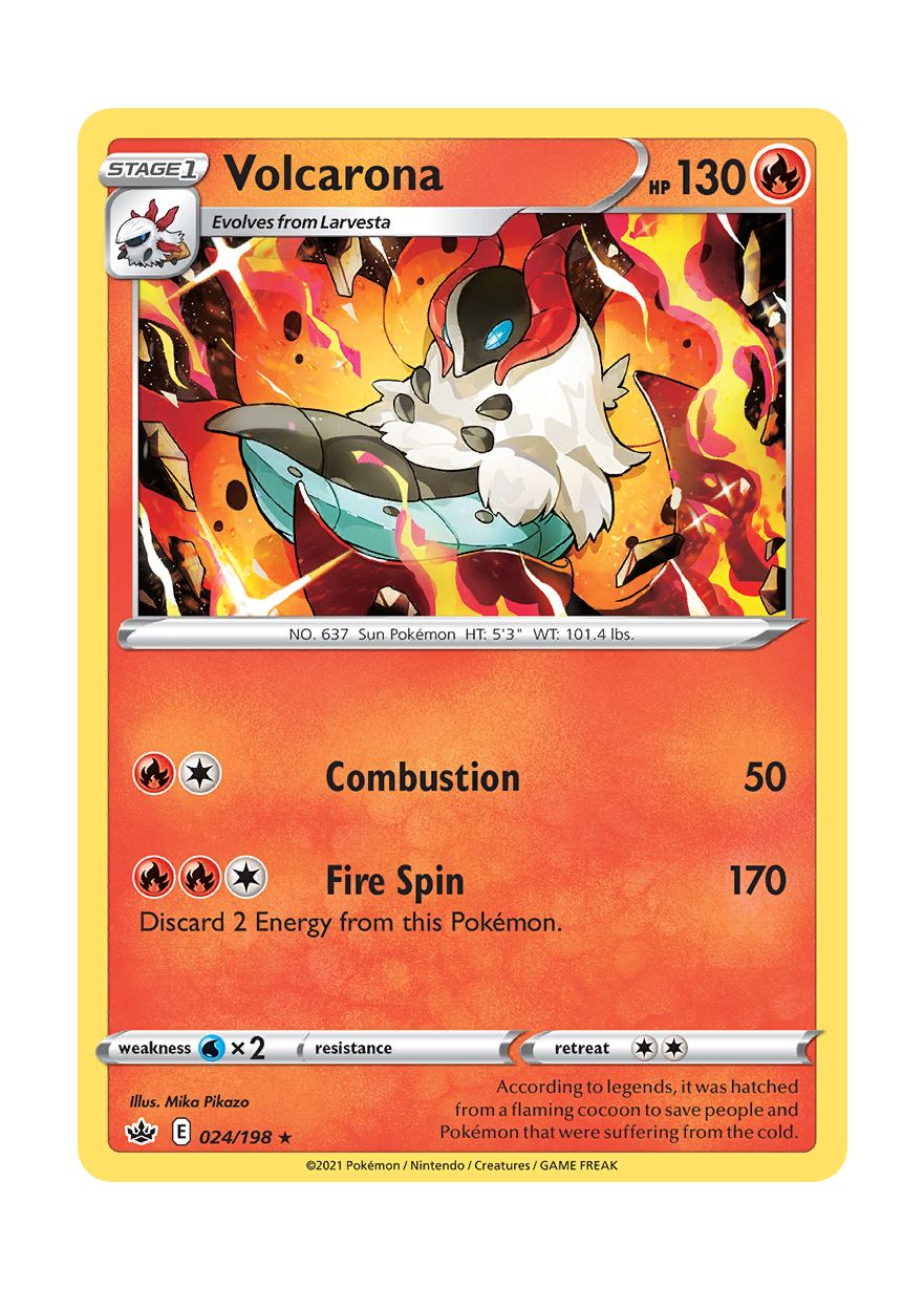 Volcarona - Reverse Holo (024/198) - Chilling Reign