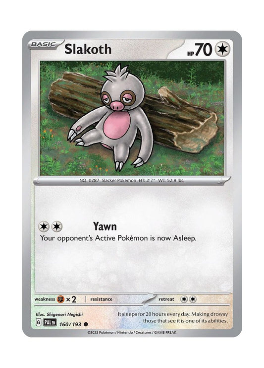 Slakoth - Reverse Holo (160/193) - Paldea Evolved