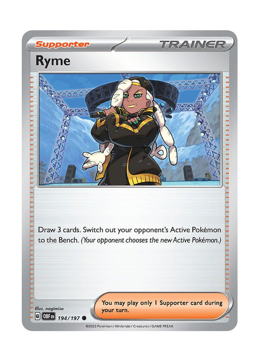 Ryme - Reverse Holo (194/197) - Obsidian Flames