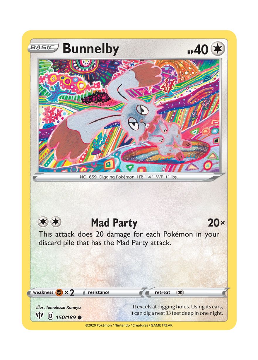 Bunnelby - Reverse Holo (150/189) - Darkness Ablaze