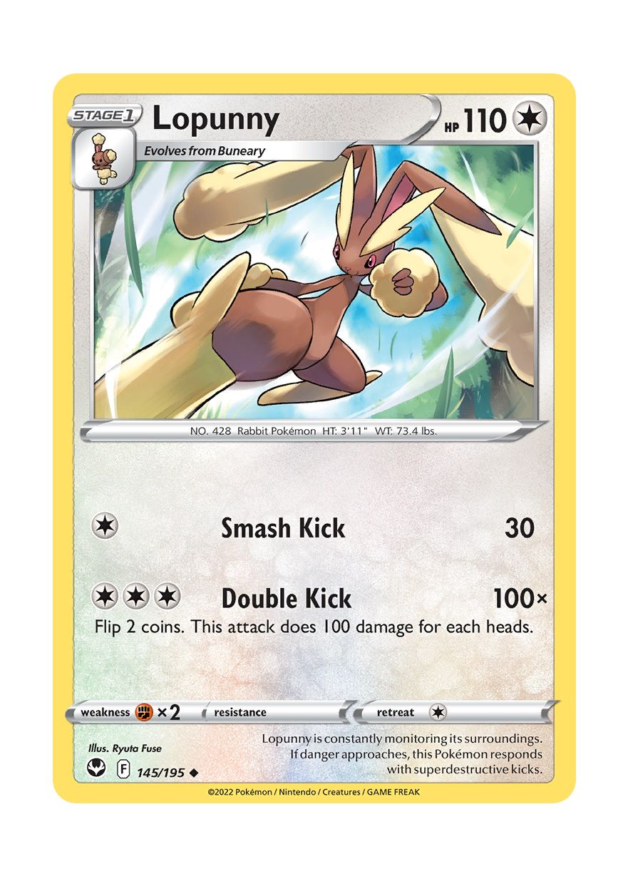 Lopunny - Reverse Holo (145/195) - Silver Tempest