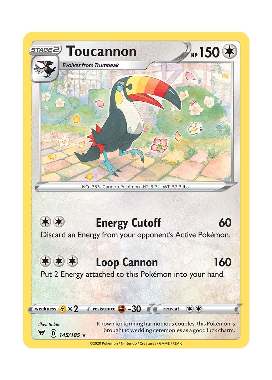 Toucannon - Reverse Holo (145/185) - Vivid Voltage
