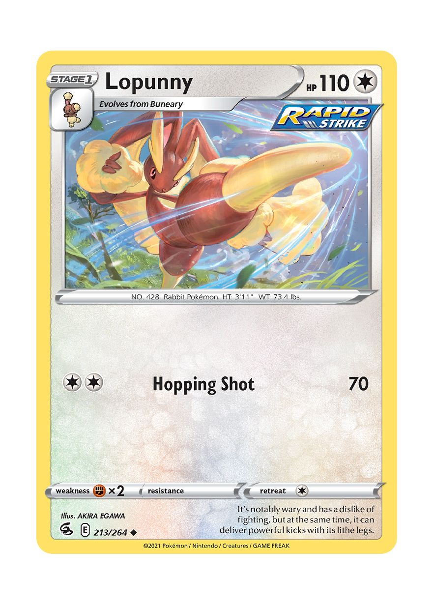 Lopunny - Reverse Holo (213/264) - Fusion Strike