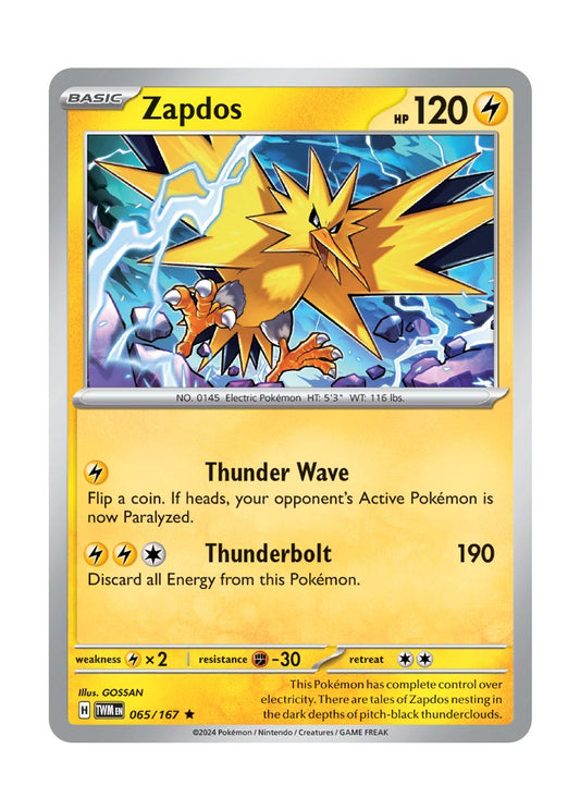 Zapdos - Reverse Holo (065/167) - Twilight Masquerade