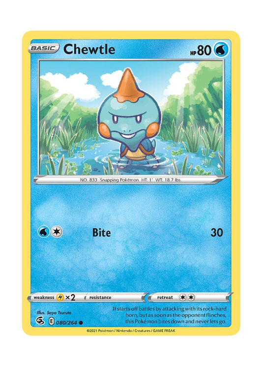 Chewtle - Reverse Holo (080/264) - Fusion Strike