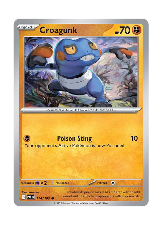 Croagunk - Reverse Holo (114/193) - Paldea Evolved