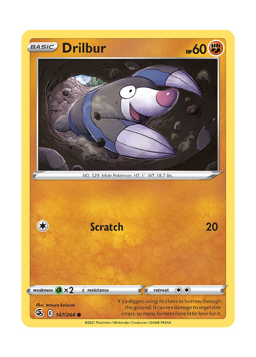Drilbur - Reverse Holo (147/264) - Fusion Strike