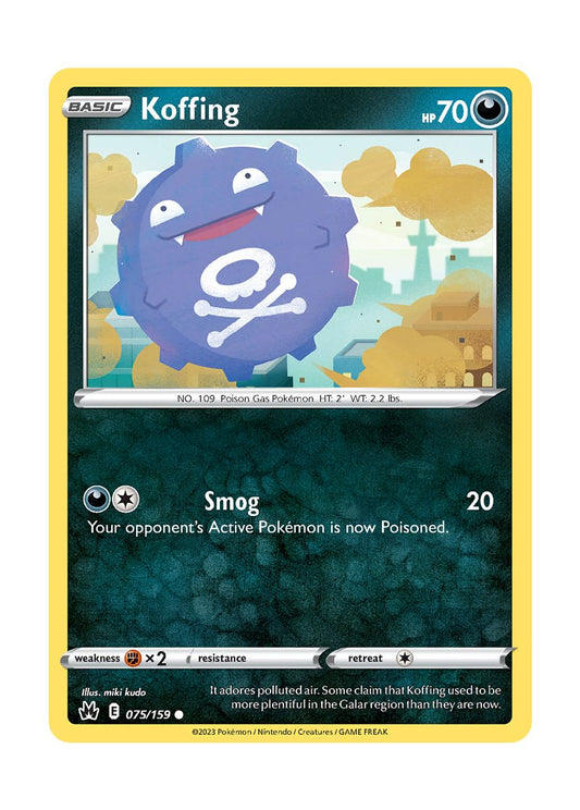 Koffing - Reverse Holo (075/159) - Crown Zenith