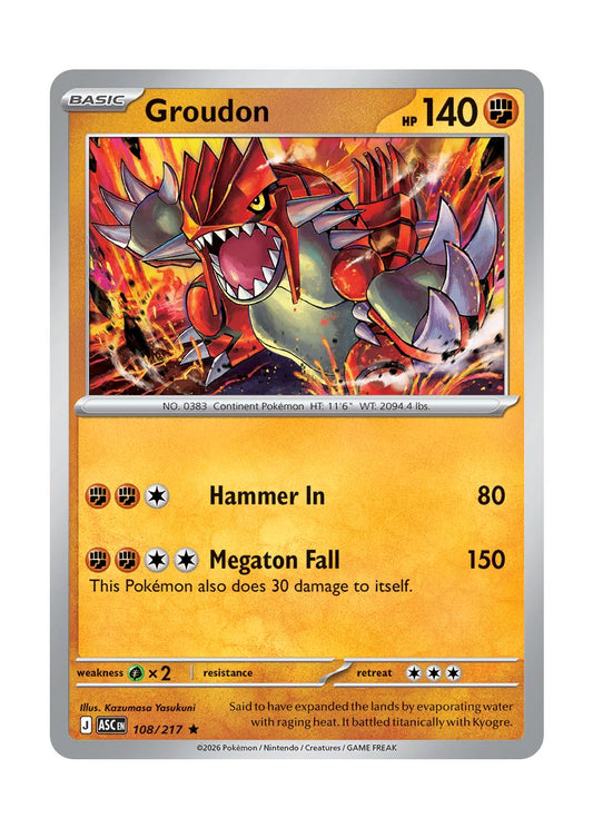 Groudon (108/217) - Ascended Heroes