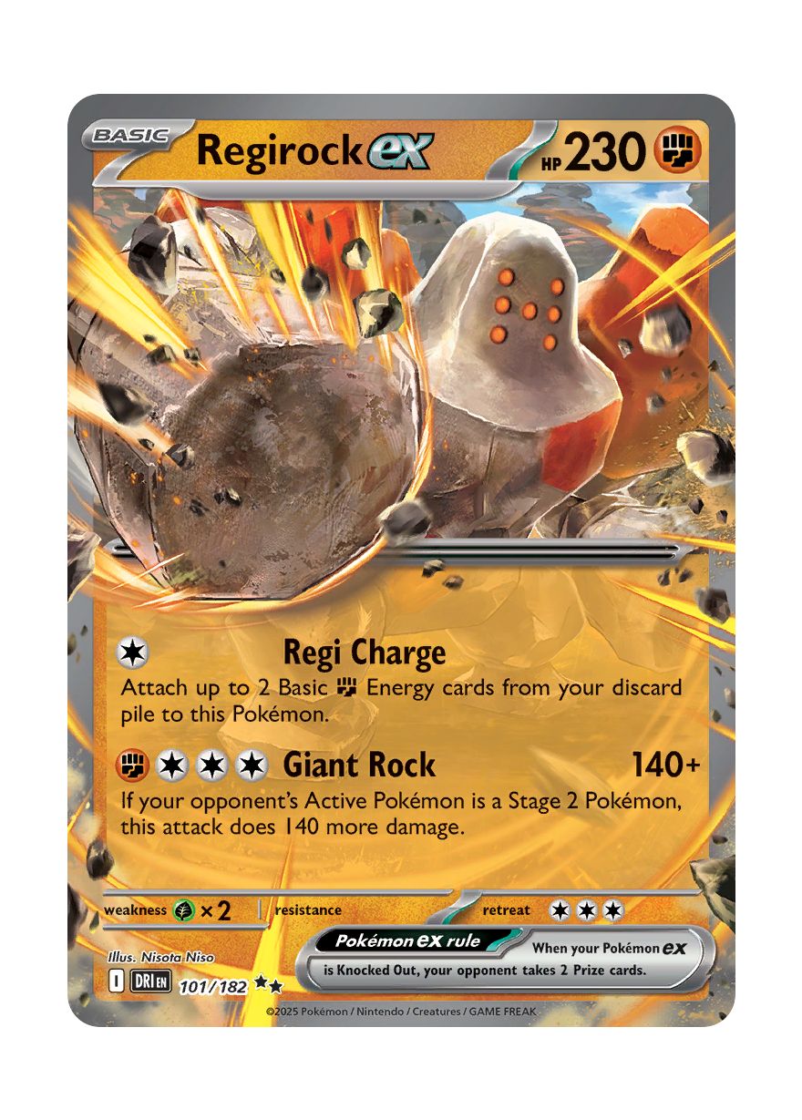 Regirock ex (101/182) - Destined Rivals