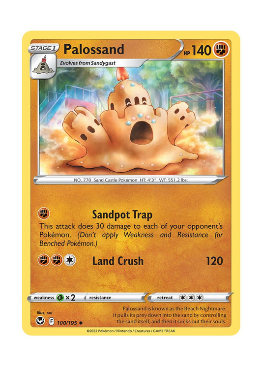 Palossand - Reverse Holo (100/195) - Silver Tempest