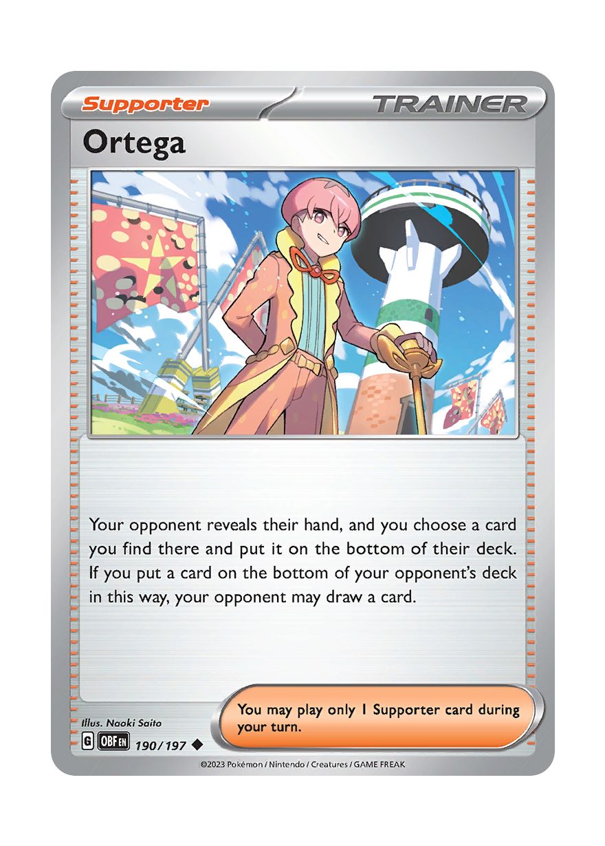 Ortega - Reverse Holo (190/197) - Obsidian Flames