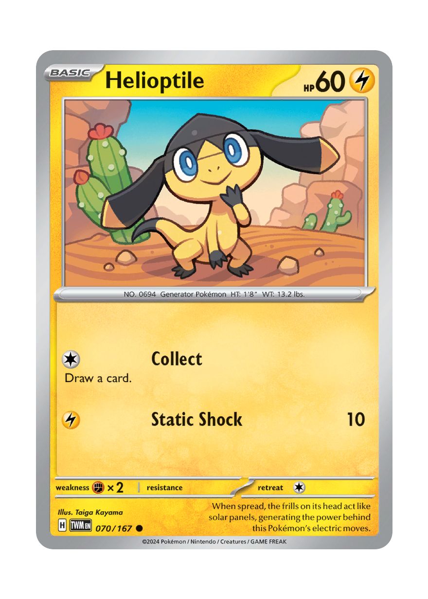 Helioptile - Reverse Holo (070/167) - Twilight Masquerade