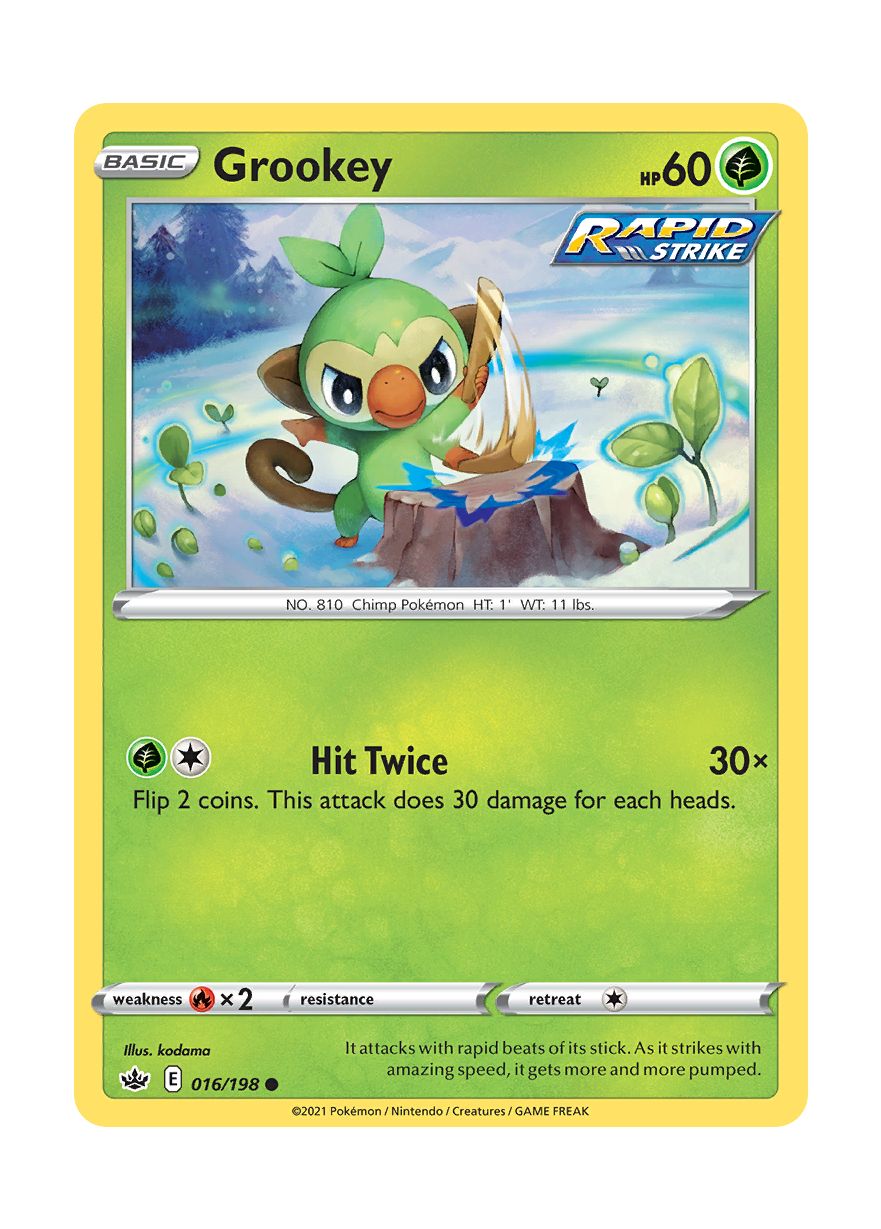 Grookey - Reverse Holo (016/198) - Chilling Reign