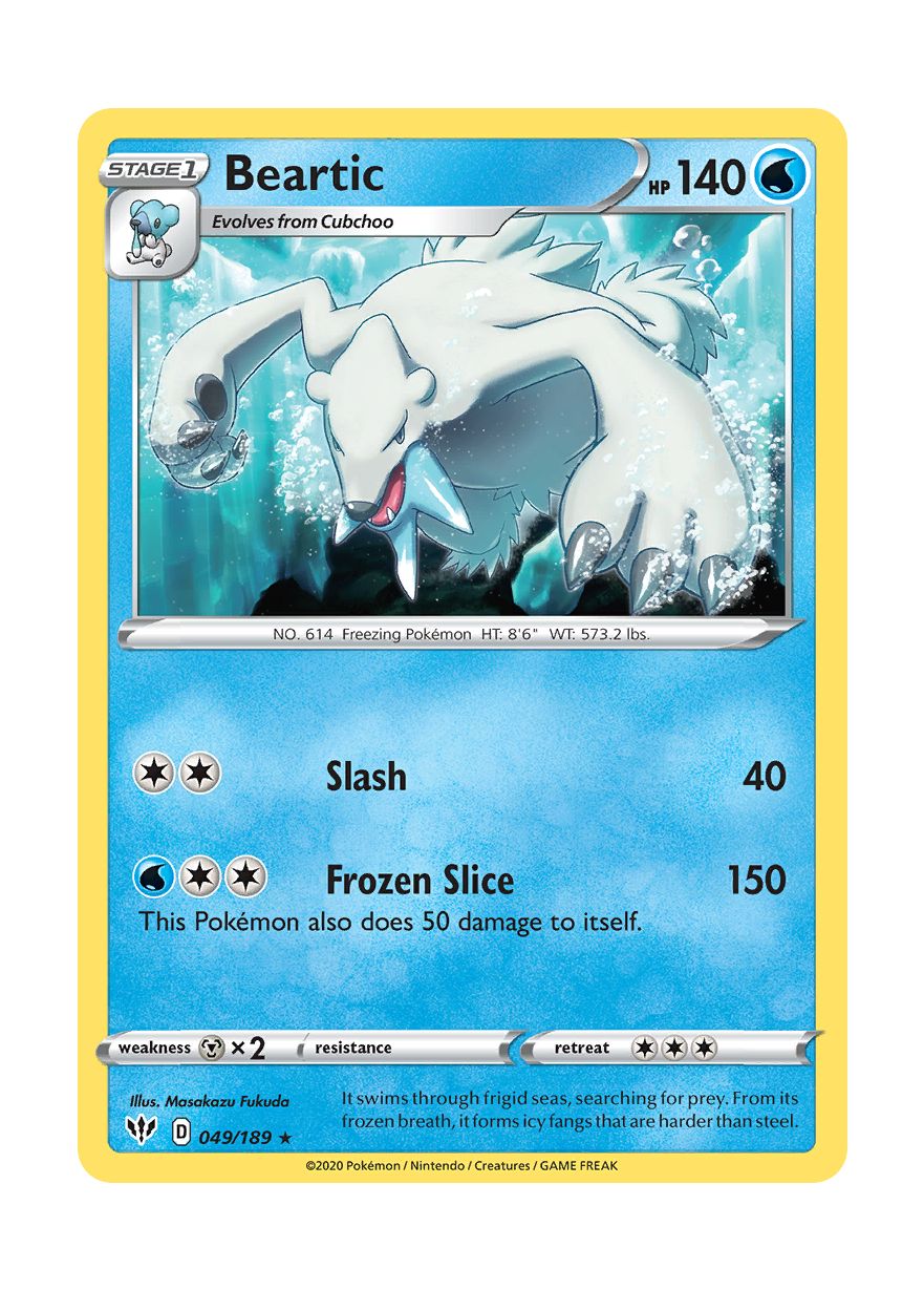 Beartic - Reverse Holo (049/189) - Darkness Ablaze