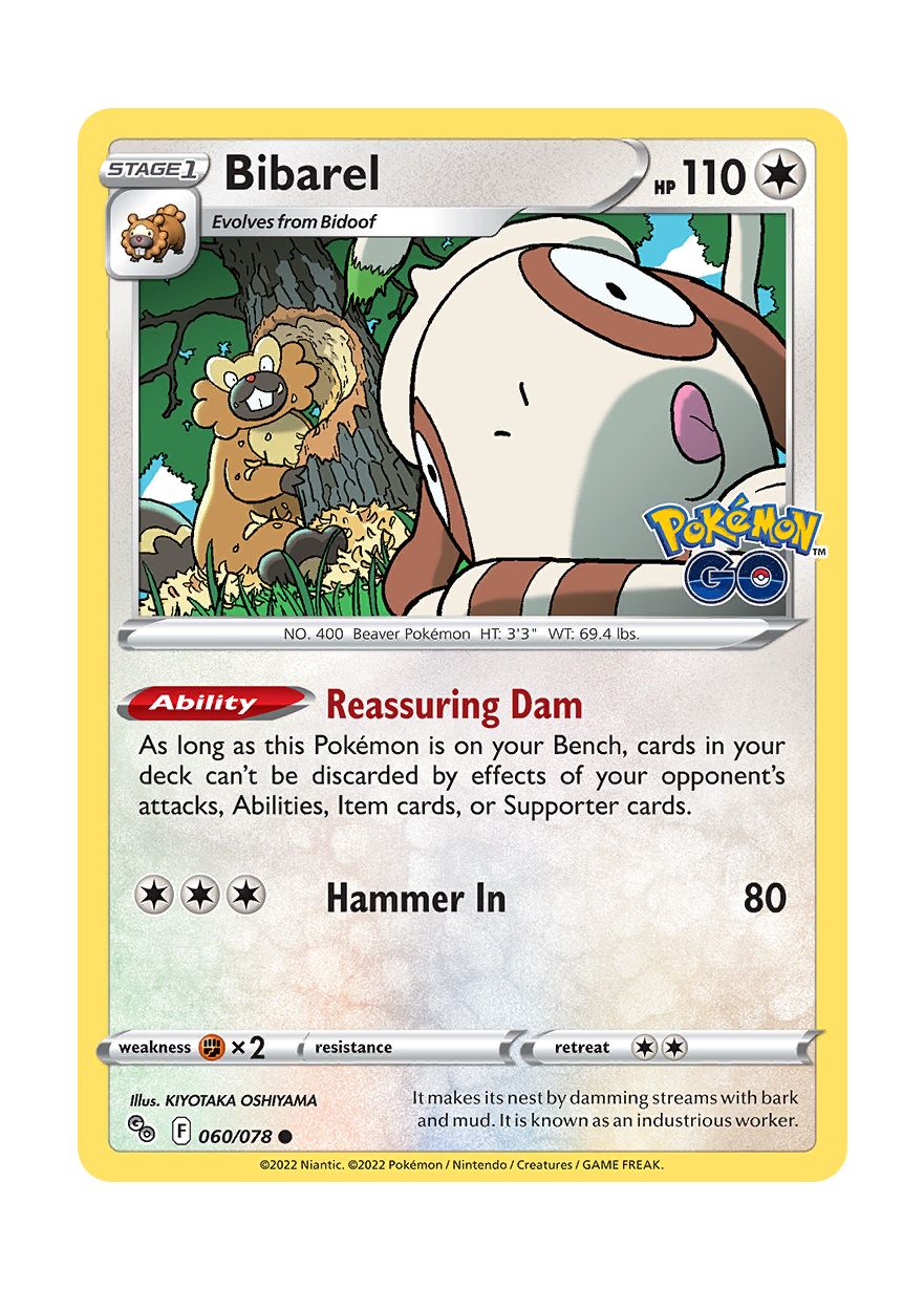 Bibarel - Reverse Holo (060/78) - Pokémon GO