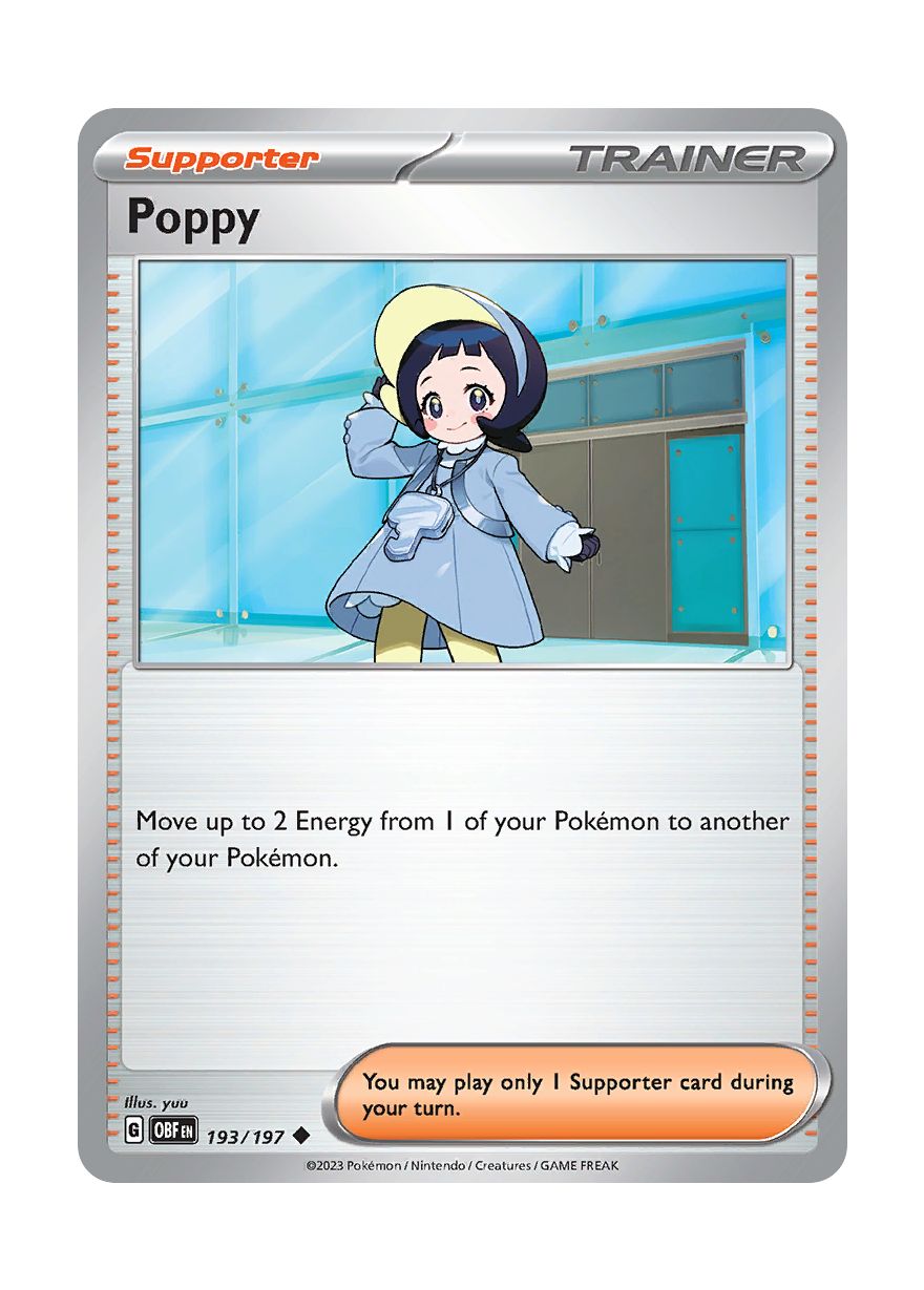 Poppy - Reverse Holo (193/197) - Obsidian Flames