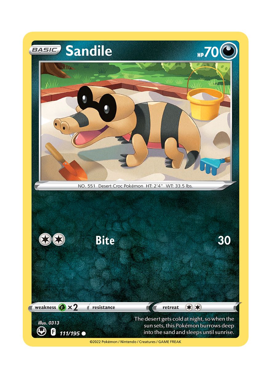 Sandile - Reverse Holo (111/195) - Silver Tempest