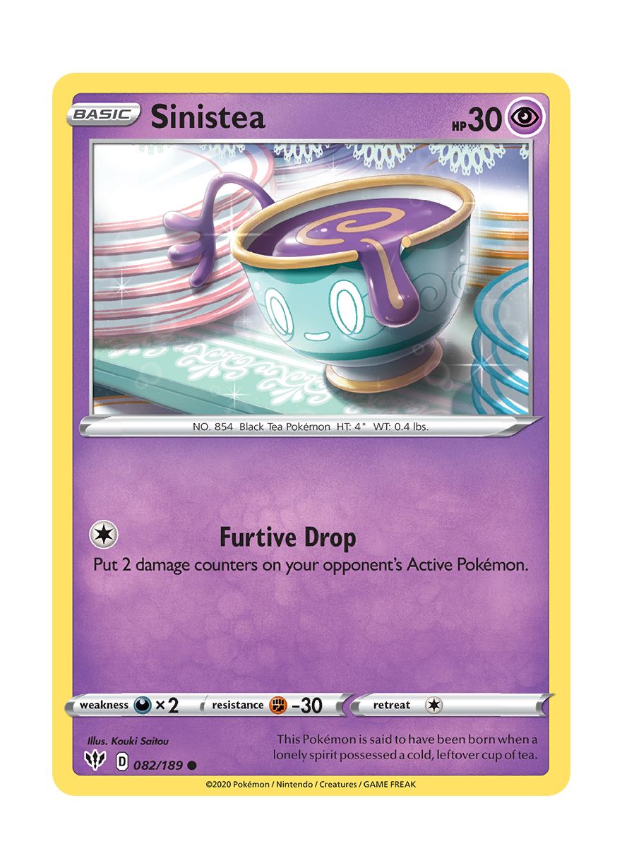 Sinistea - Reverse Holo (082/189) - Darkness Ablaze