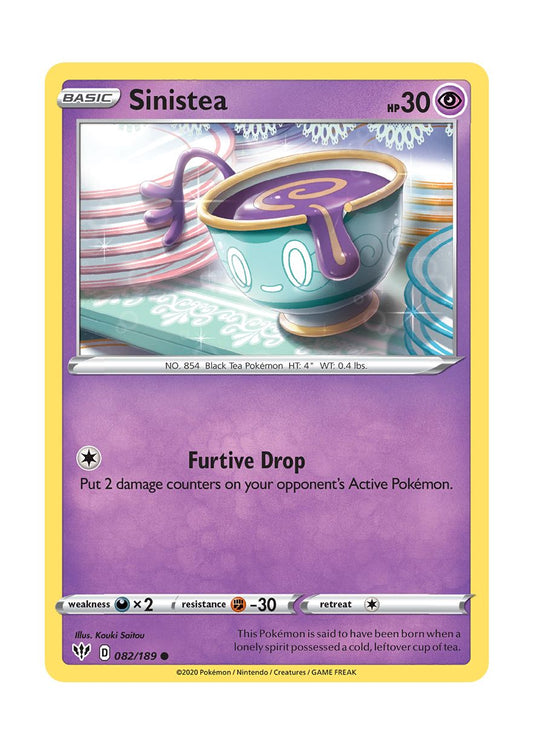 Sinistea - Reverse Holo (082/189) - Darkness Ablaze