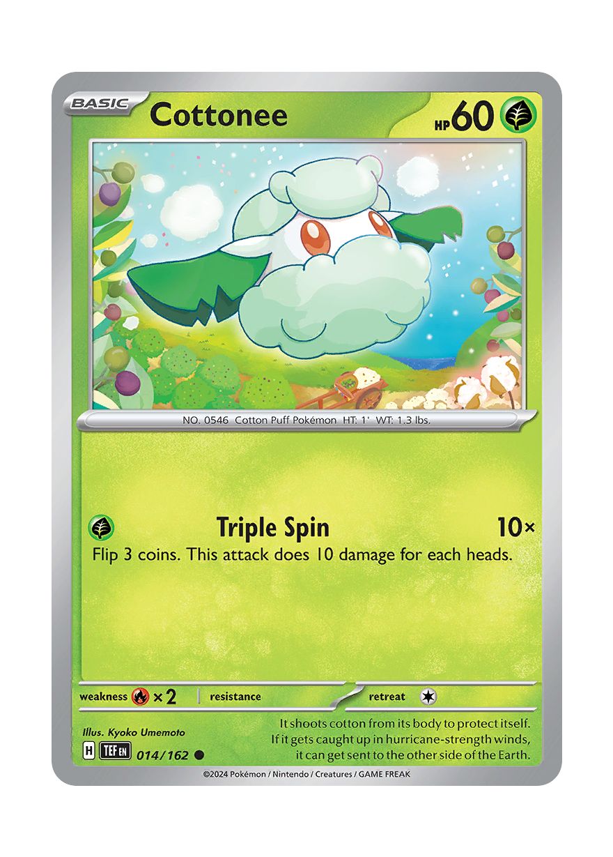 Cottonee - Reverse Holo (014/162) - Temporal Forces