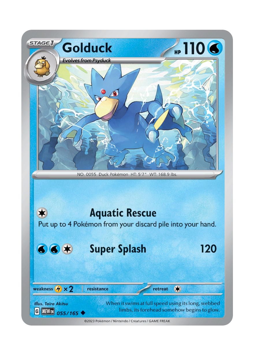 Golduck - Reverse Holo (055/165) - 151