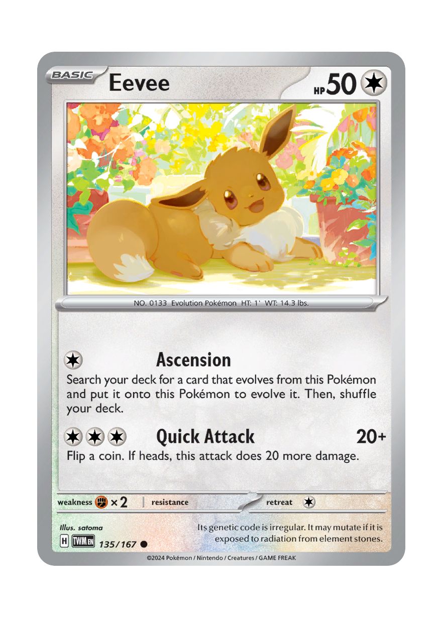 Eevee - Reverse Holo (135/167) - Twilight Masquerade