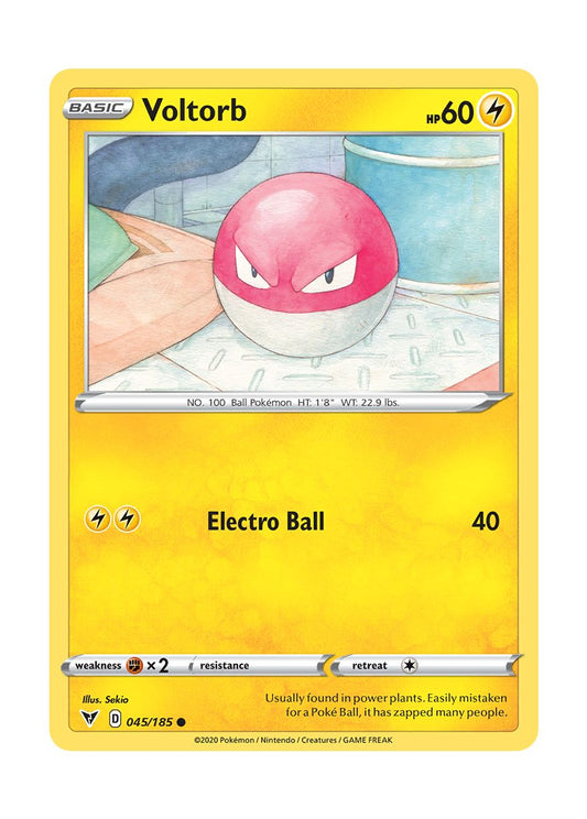 Voltorb - Reverse Holo (045/185) - Vivid Voltage