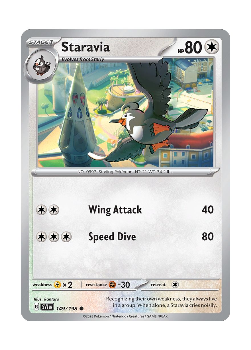 Staravia - Reverse Holo (149/198) - Scarlet & Violet