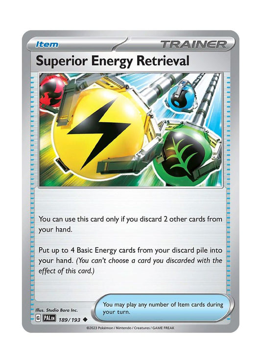 Superior Energy Retrieval - Reverse Holo (189/193) - Paldea Evolved