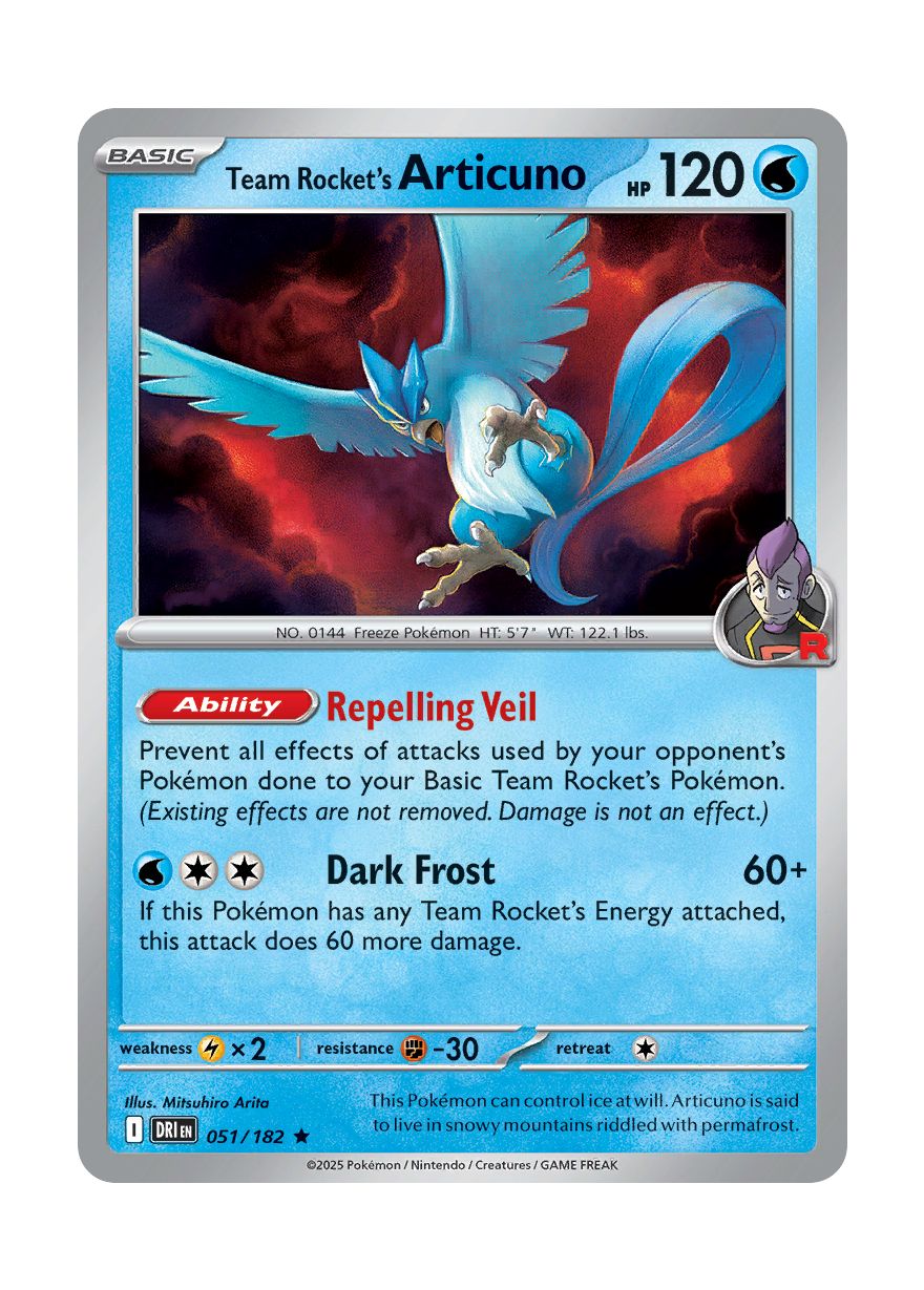 Team Rocket's Articuno (051/182) - Destined Rivals