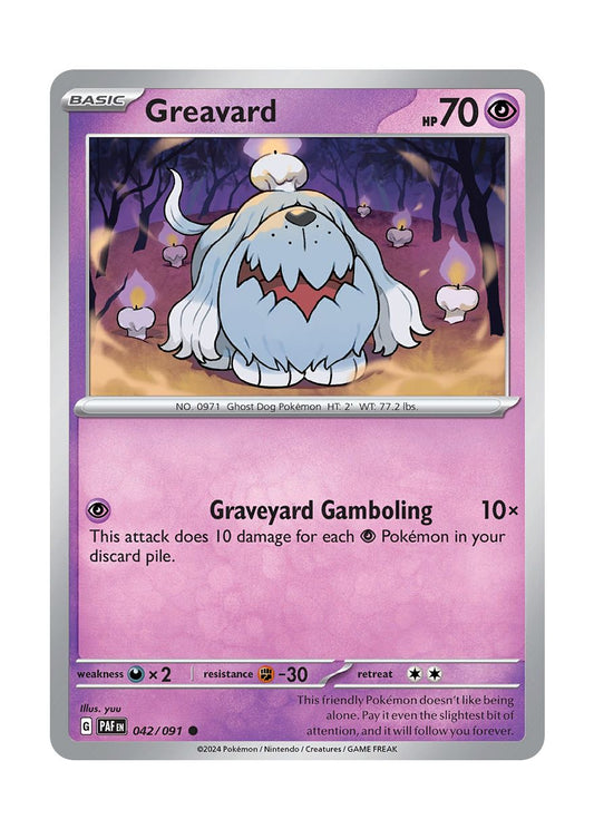 Greavard - Reverse Holo (042/91) - Paldean Fates