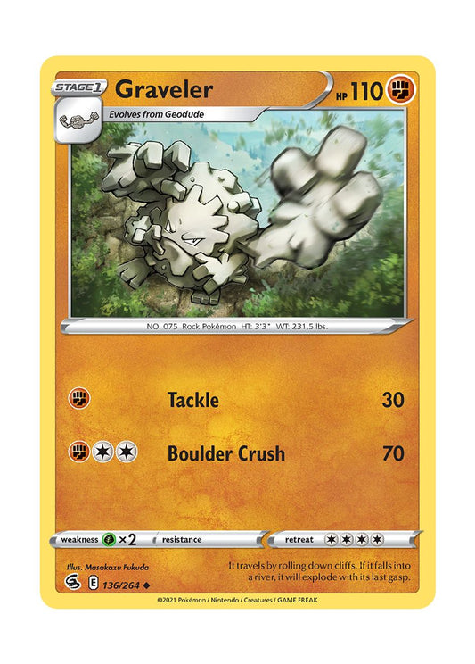 Graveler - Reverse Holo (136/264) - Fusion Strike