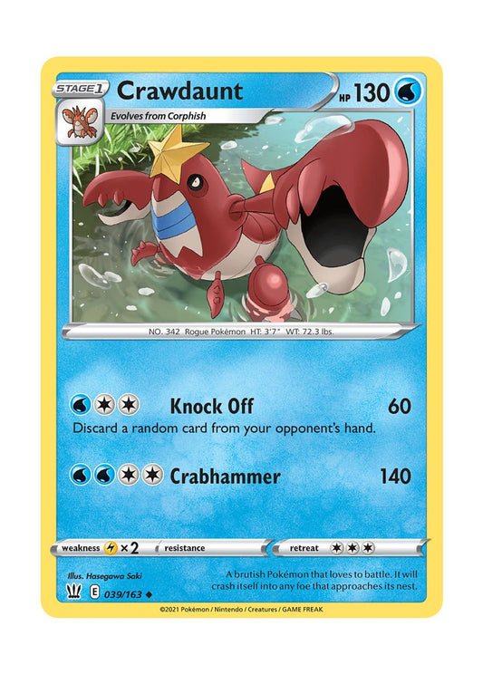 Crawdaunt - Reverse Holo (039/163) - Battle Styles
