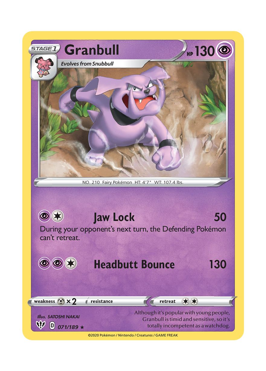Granbull - Reverse Holo (071/189) - Darkness Ablaze
