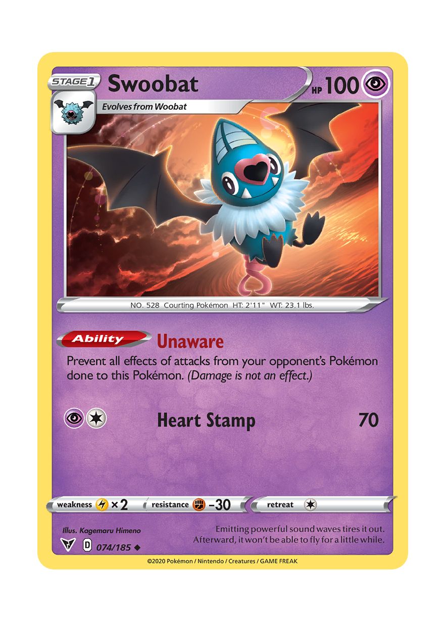 Swoobat - Reverse Holo (074/185) - Vivid Voltage